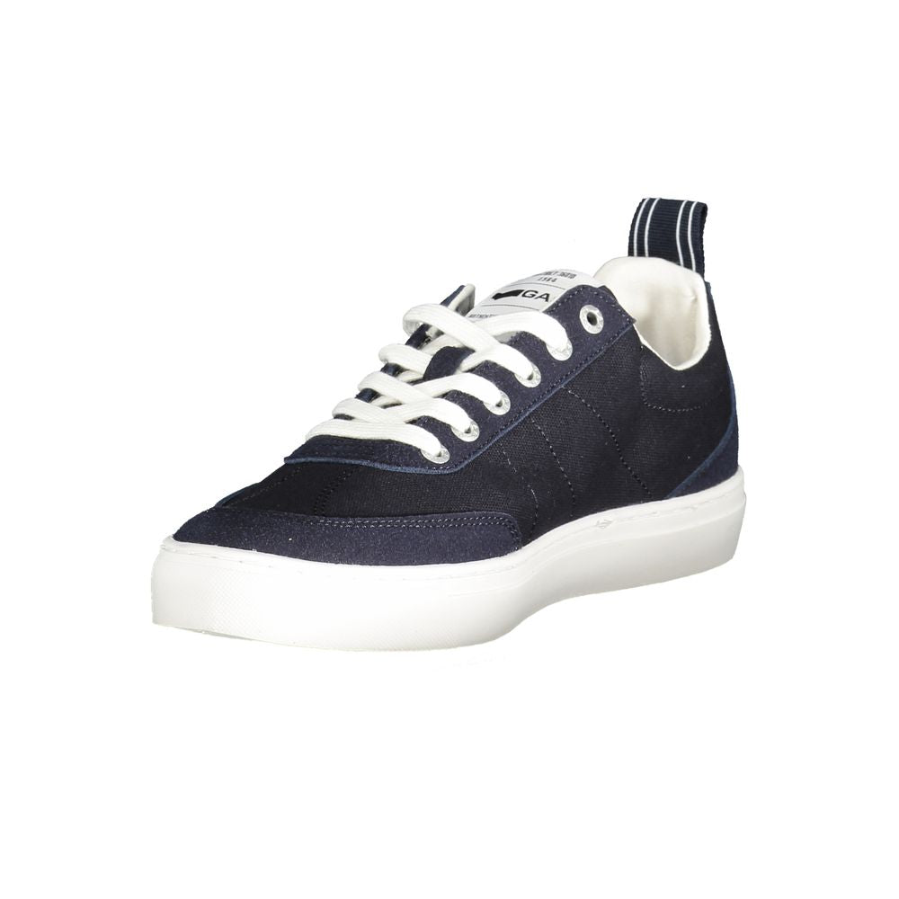 Blue Polyester Men Sneaker