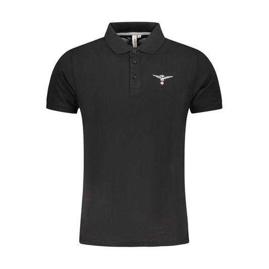 Black Cotton Polo Shirt