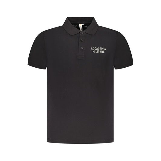 Black Cotton Polo Shirt
