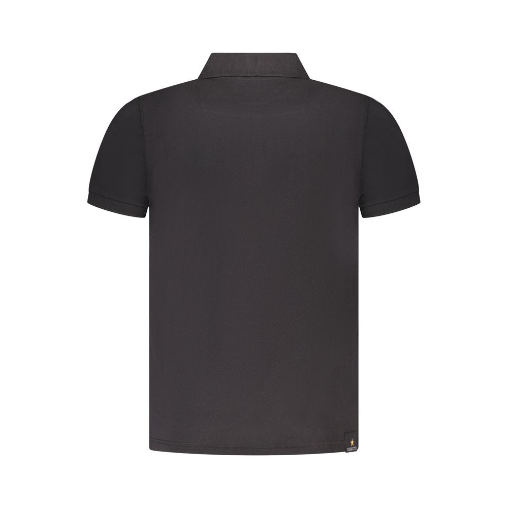 Black Cotton Polo Shirt