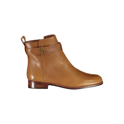 Brown Leather Women Boot