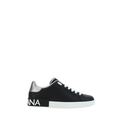 Black Calf Leather Bos Taurus Low Top Sneakers