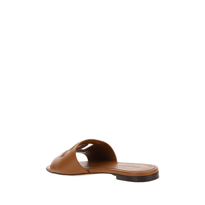 Brown Calf Leather Bos Taurus Sandals