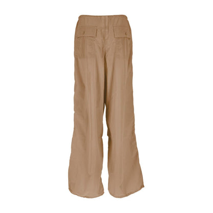 Brown Nylon Jeans & Pant