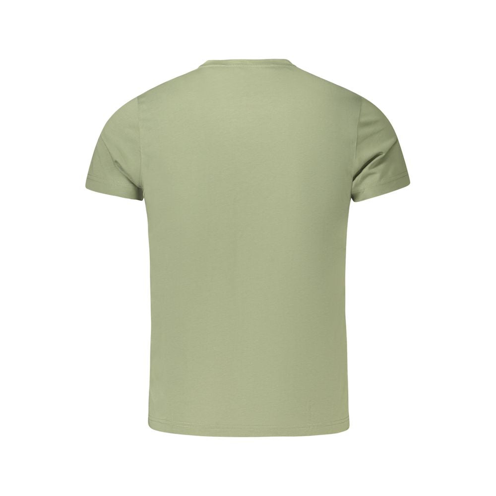 Green Cotton Men T-Shirt