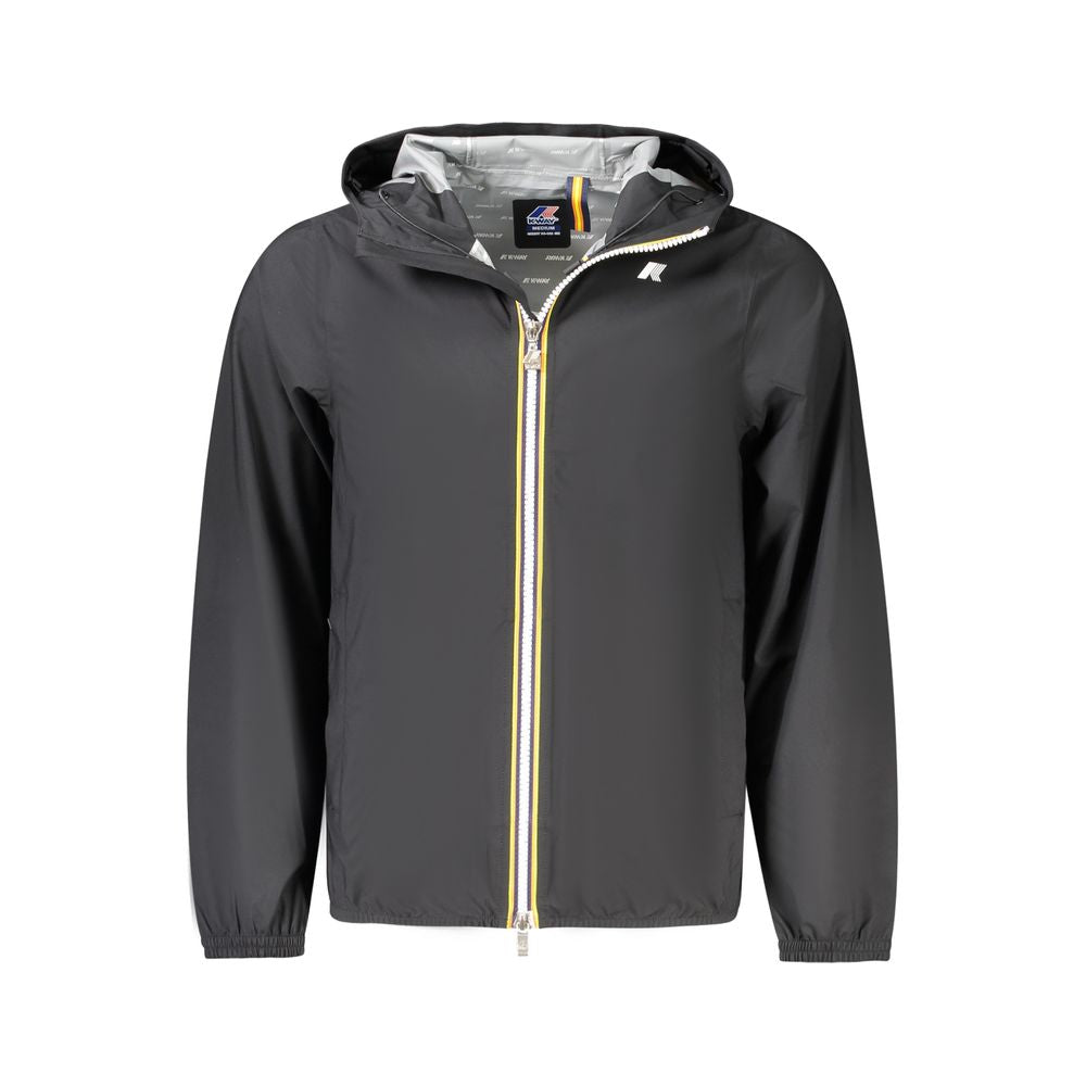 Black Polyester Men Jacket