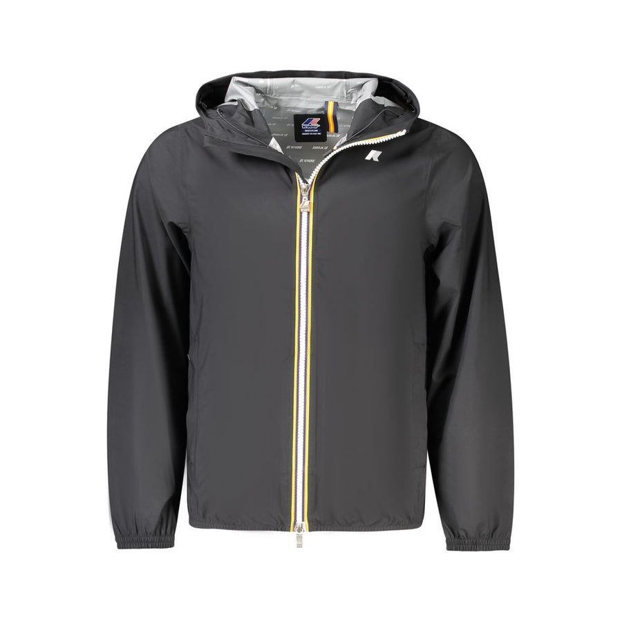Black Polyester Men Jacket