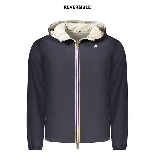 Blue Recycled Nylon Men Jacket