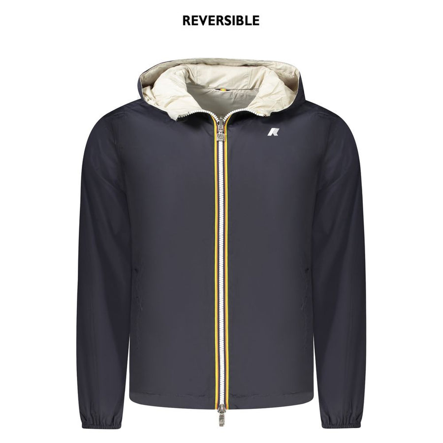 Blue Recycled Nylon Men Jacket