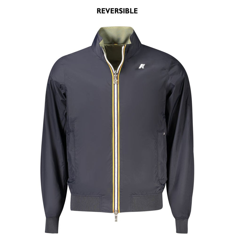 Blue Nylon Men Jacket