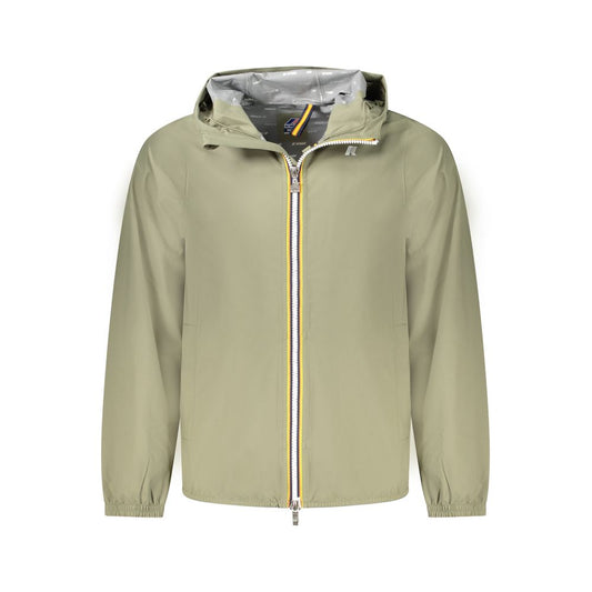 Green Polyester Men Jacket