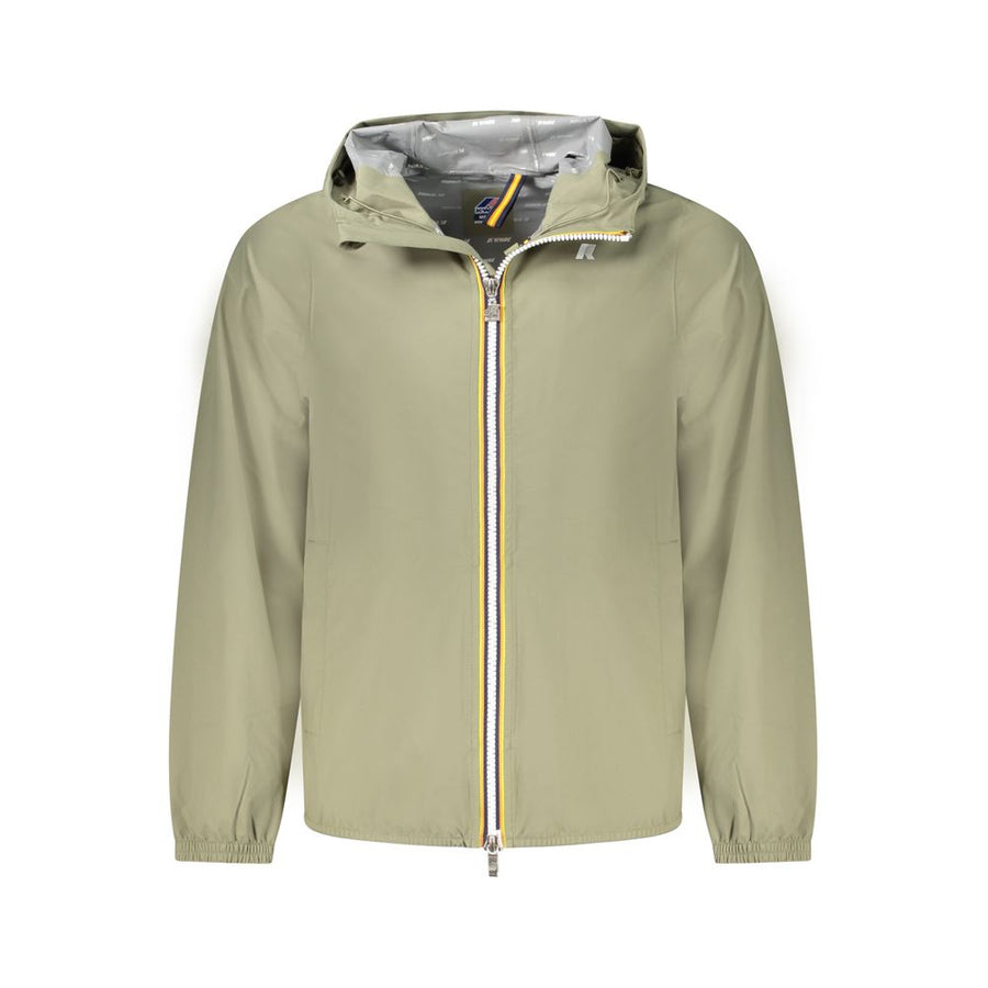 Green Polyester Men Jacket