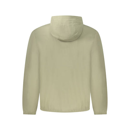 Green Polyester Men Jacket