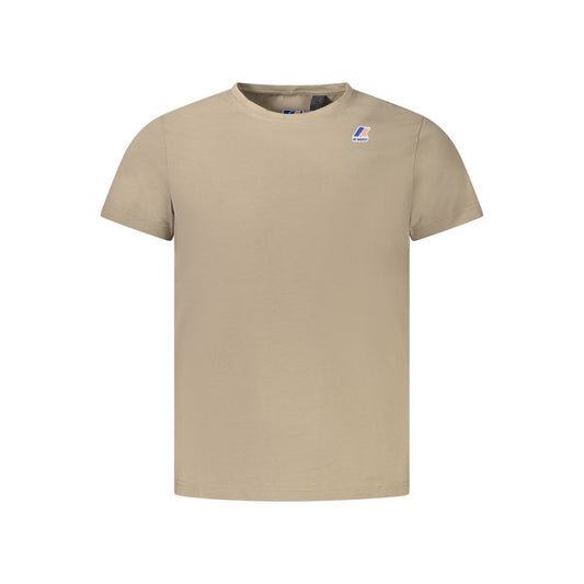 Beige Cotton Men T-Shirt
