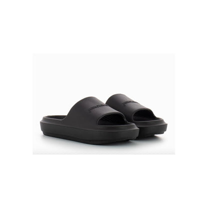Black Cotton Sandal
