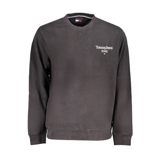Black Cotton Men Sweater