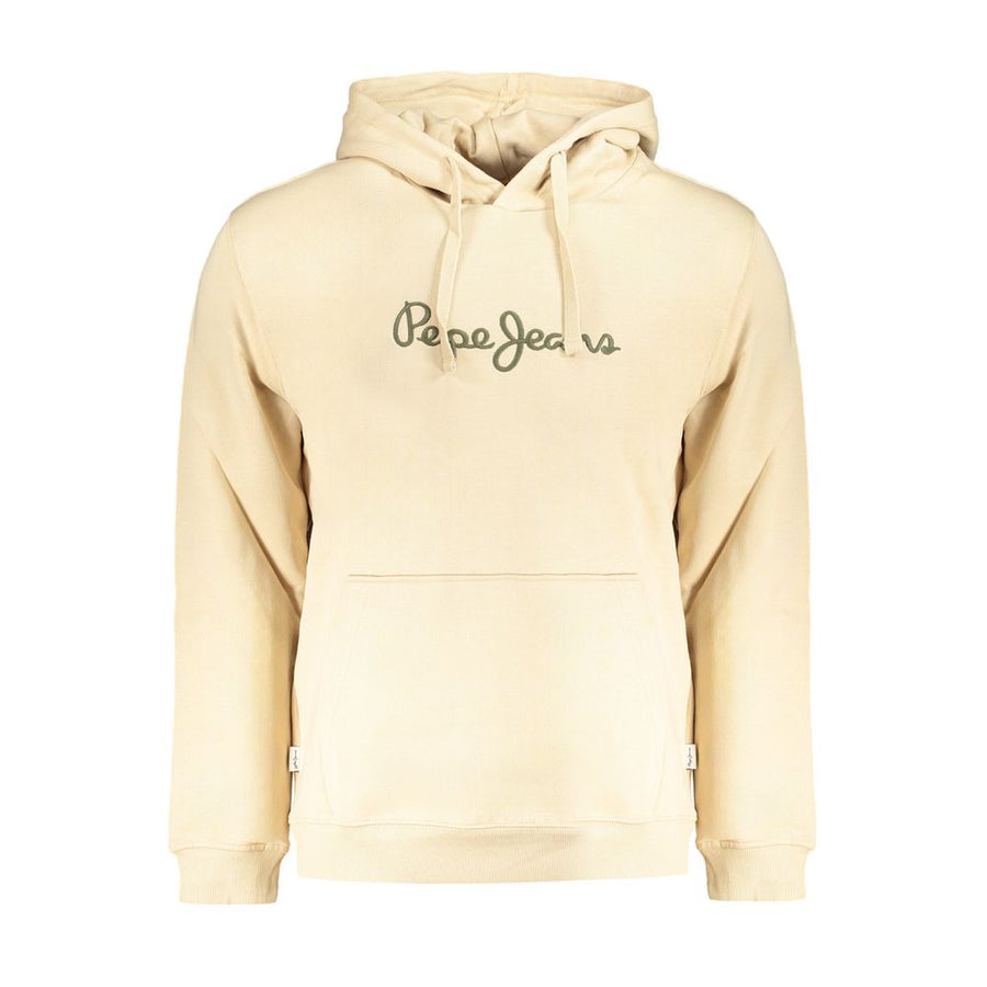 Beige Cotton Men Sweater