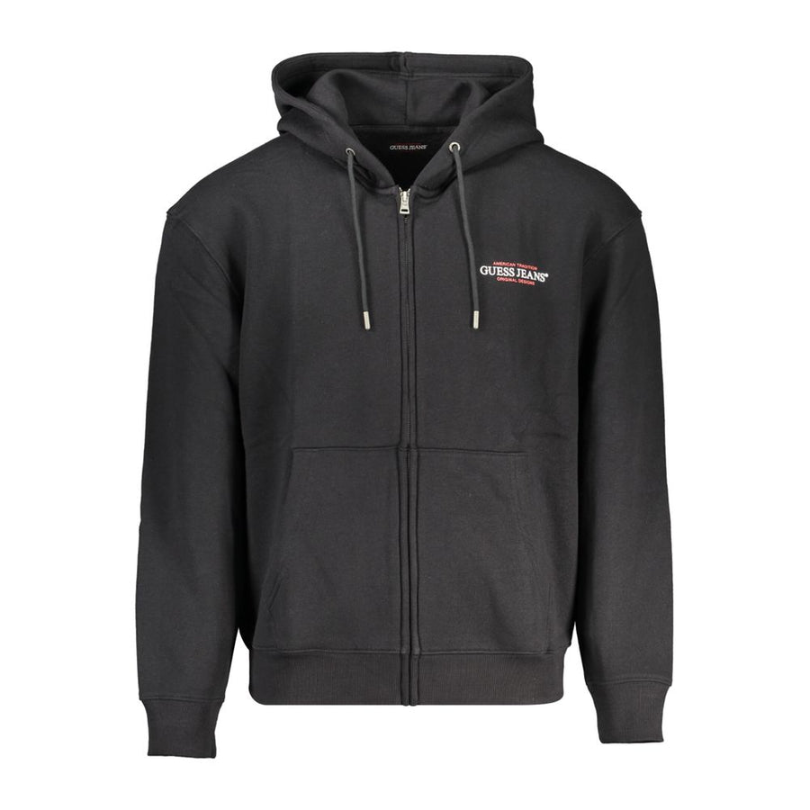 Black Cotton Men Sweater