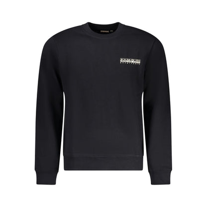 Black Cotton Men Sweater
