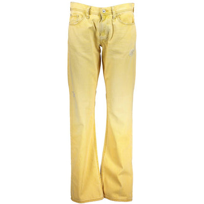 Yellow Cotton Jeans & Pant