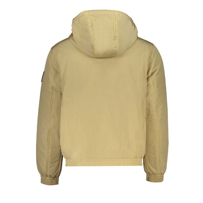 Beige Recycled Polyester Men Jacket