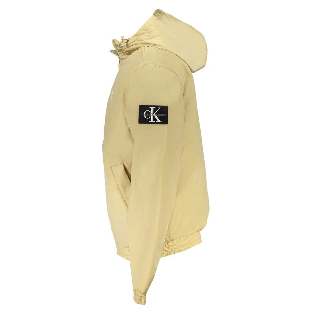 Beige Recycled Polyester Men Jacket