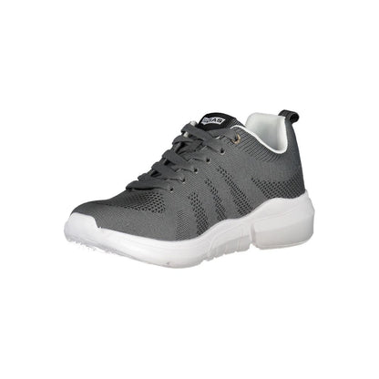 Gray Artificial Leather Sneaker