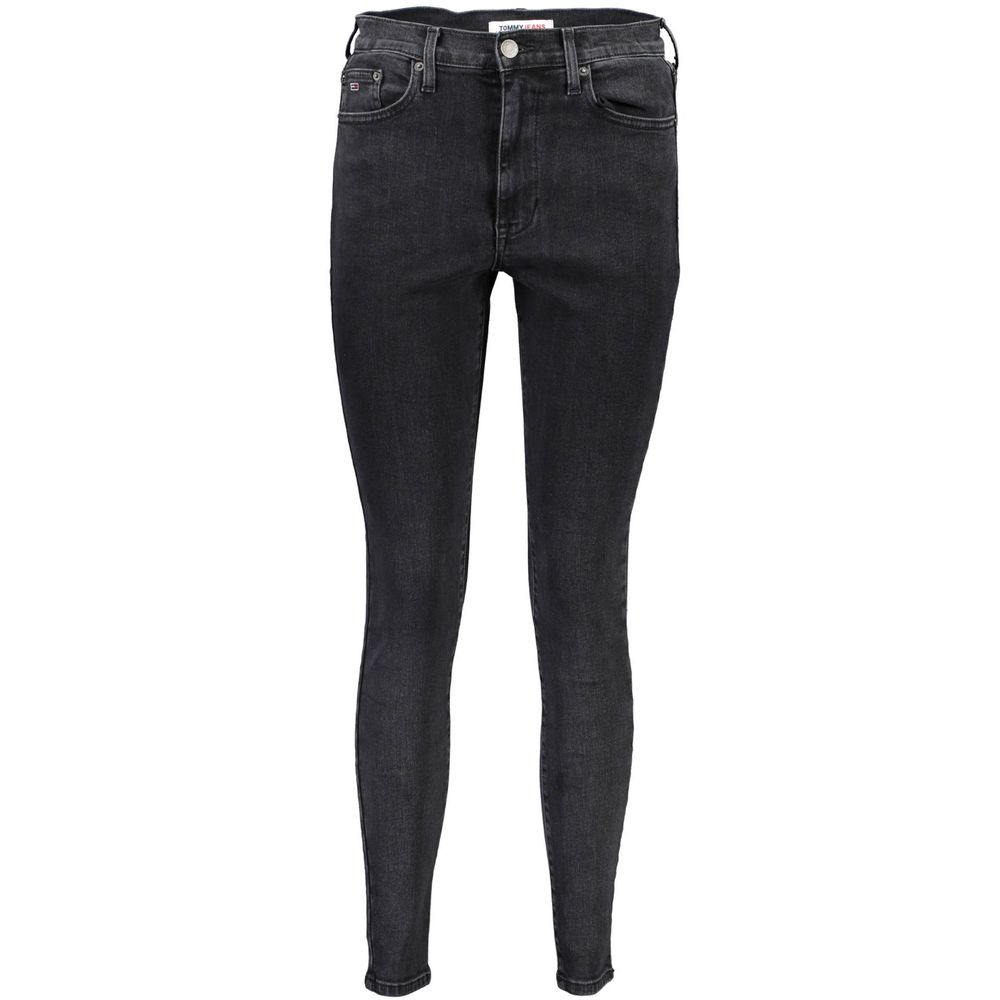 Black Cotton Jeans & Pant