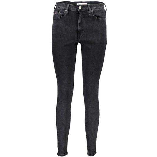 Black Cotton Jeans & Pant