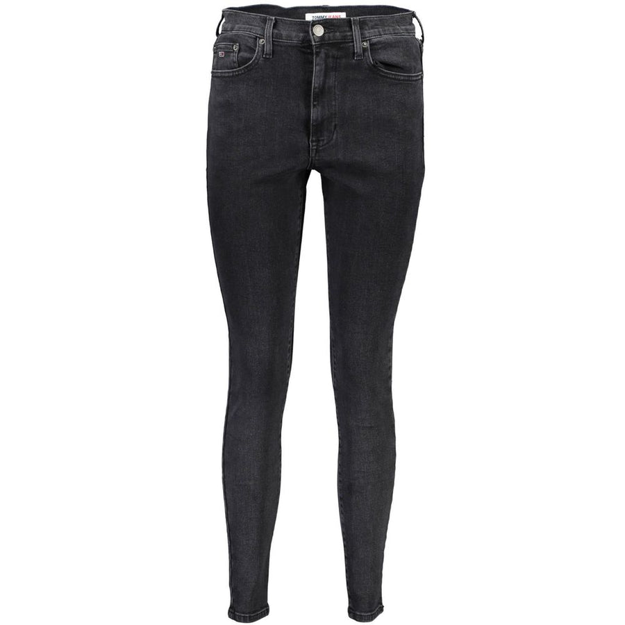 Black Cotton Jeans & Pant