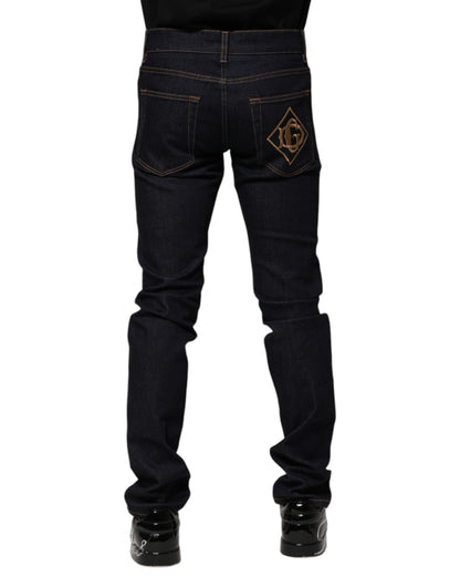 Black Cotton Skinny Men Denim Jeans