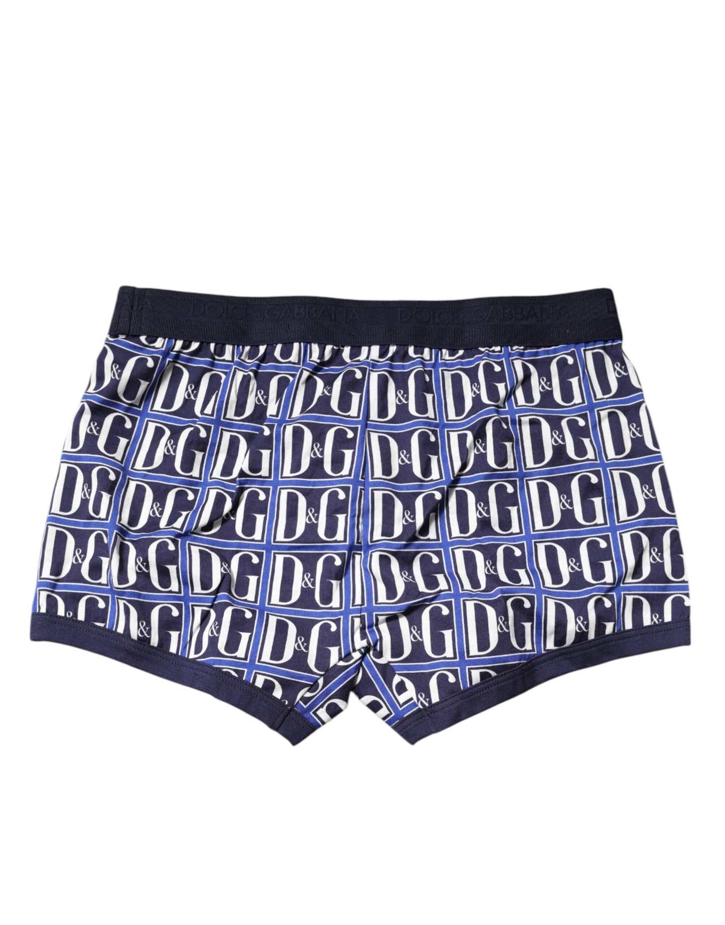 Blue Logo Print Regular Boxer Brief Underwear