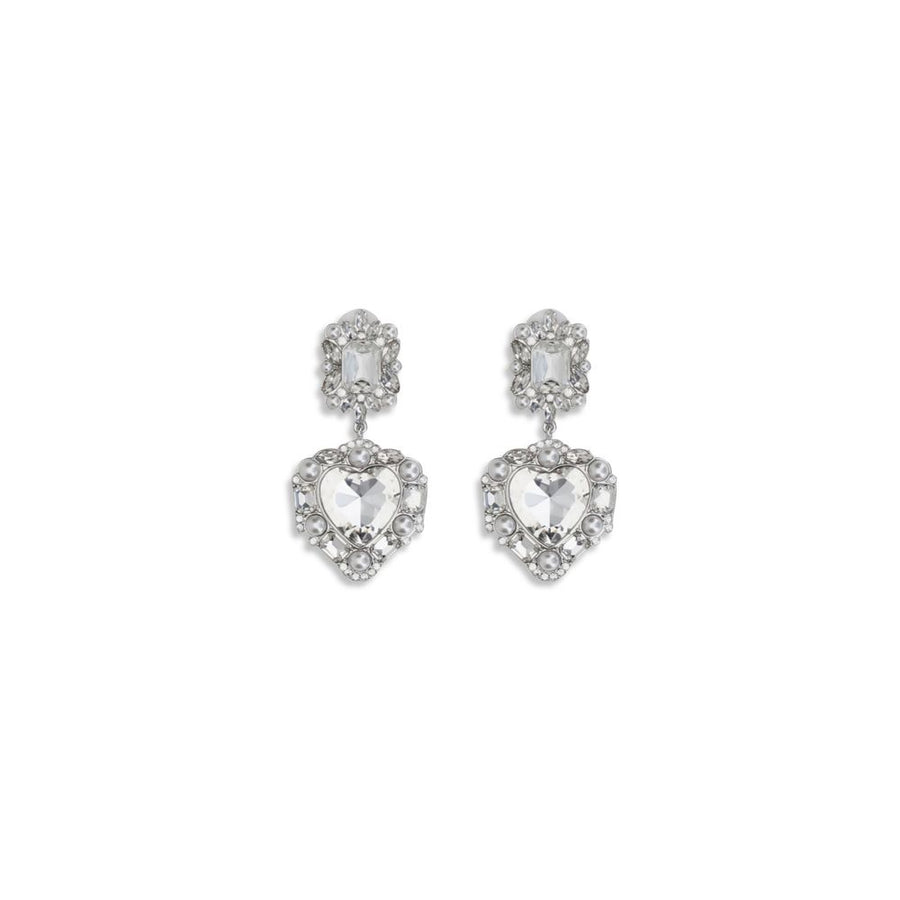 Earrings with heart-shaped pendant
