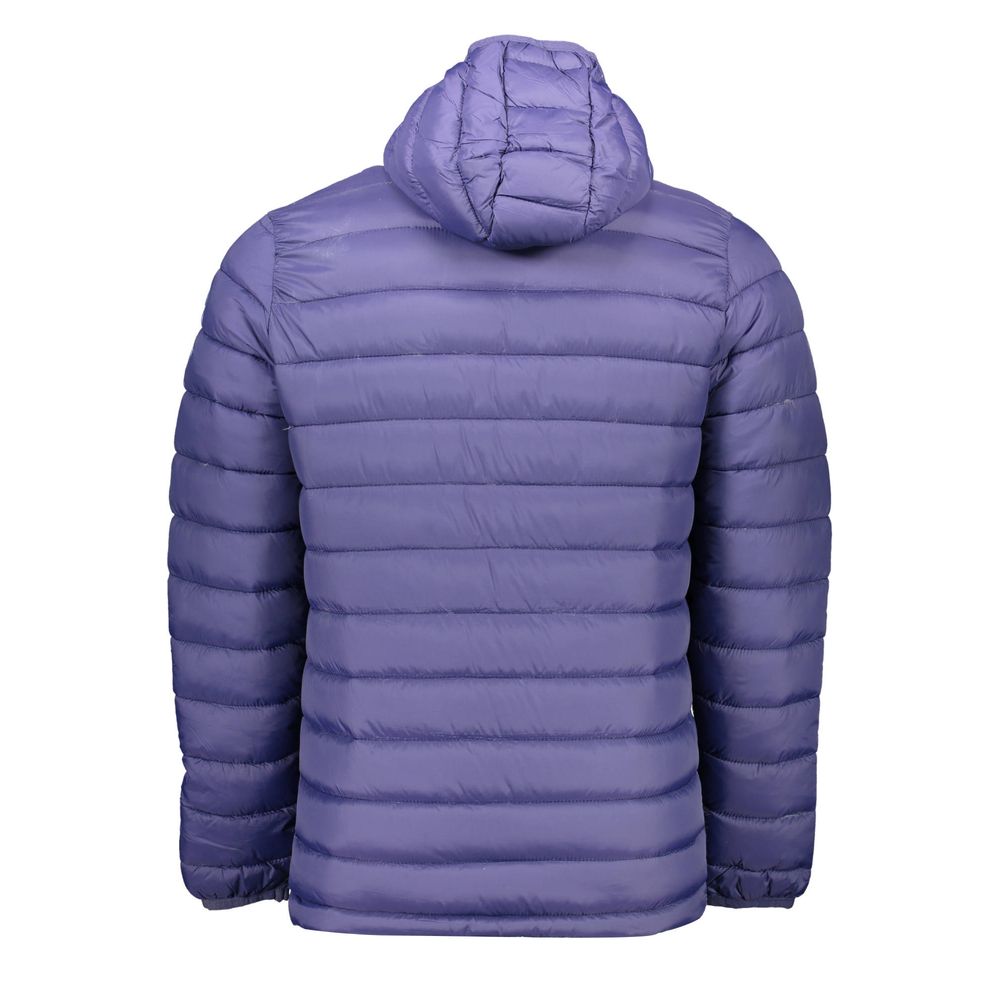 Blue Polyester Men Jacket