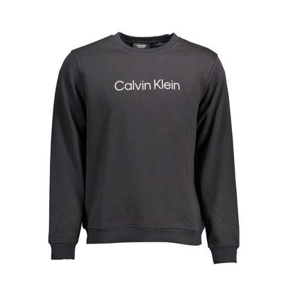 Black Cotton Men Sweater