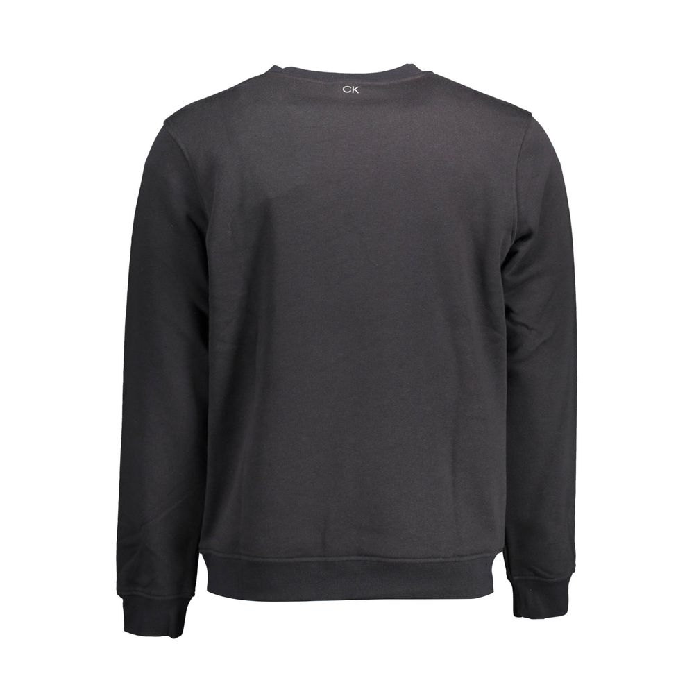 Black Cotton Men Sweater