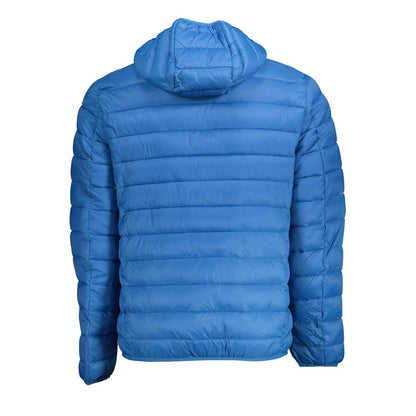 Blue Polyamide Men Jacket