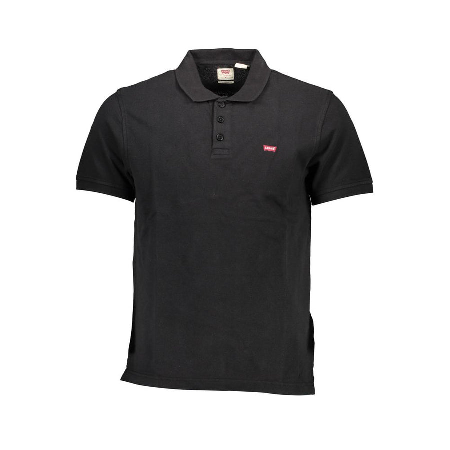Black Cotton Polo Shirt
