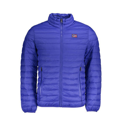 Blue Polyamide Men Jacket