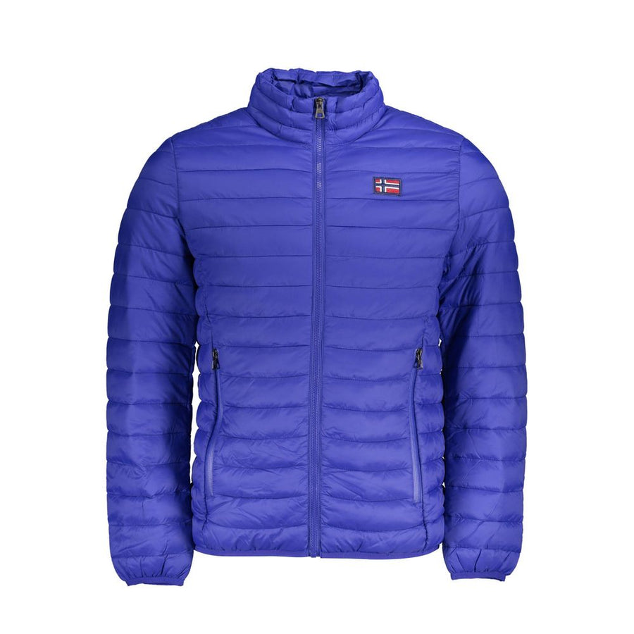 Blue Polyamide Men Jacket