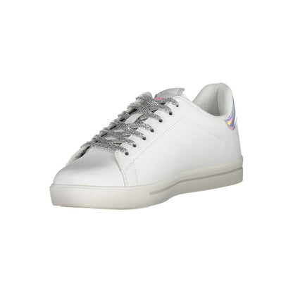 White Artificial Leather Sneaker