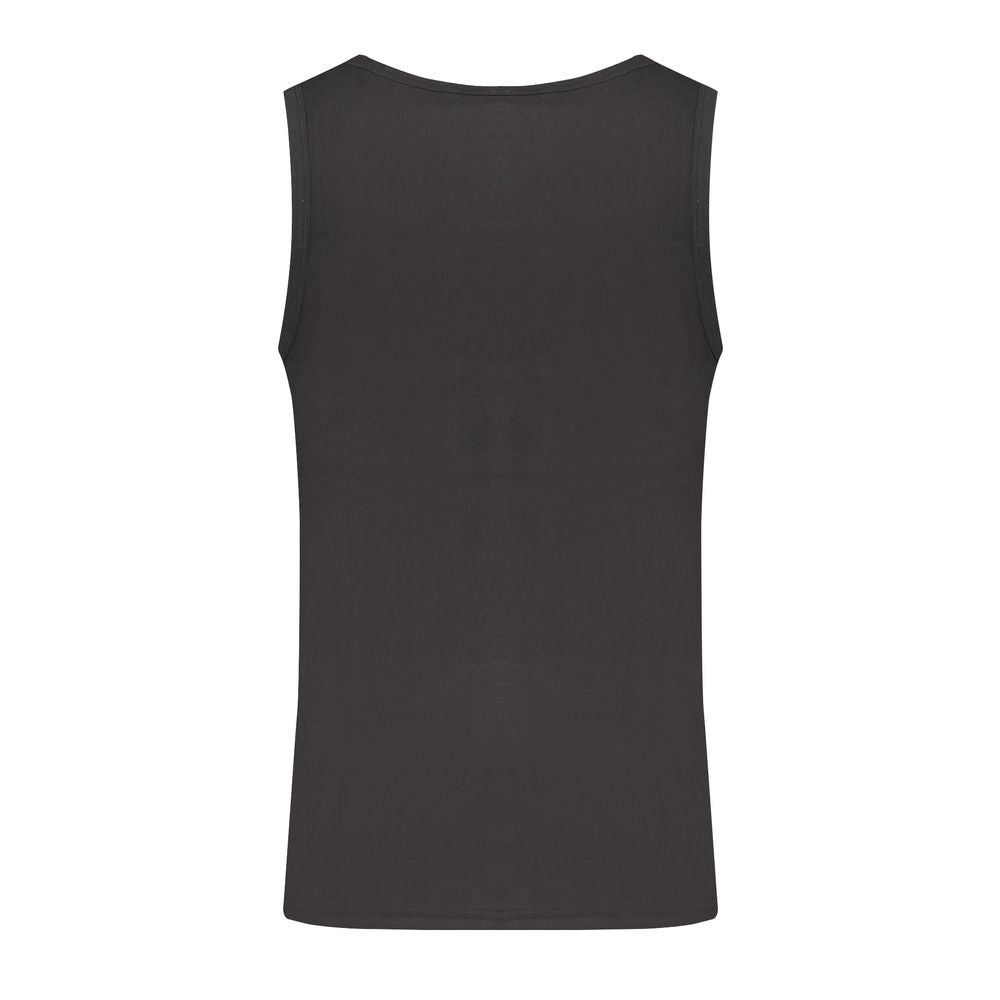Black Cotton Men Tank Top