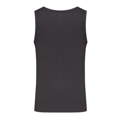 Black Cotton Men Tank Top