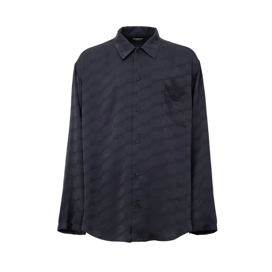 Gray Viscose Dress Shirt