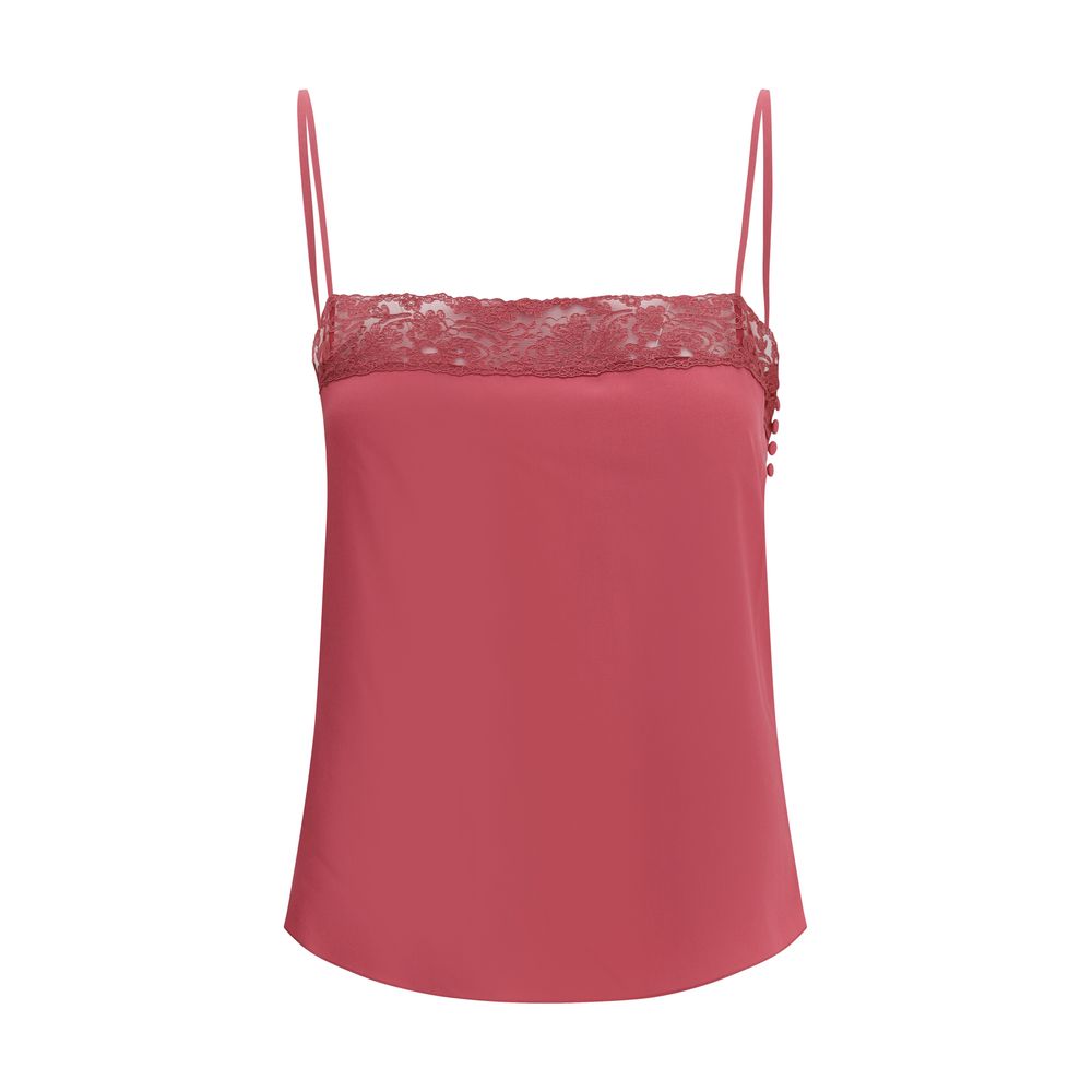 crêpe de chine and lace Top