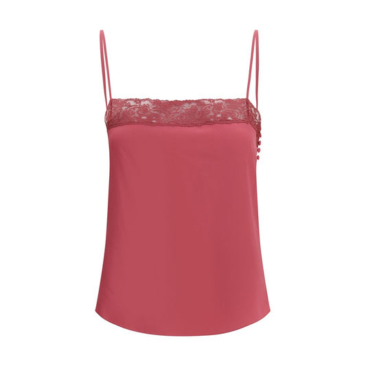 crêpe de chine and lace Top