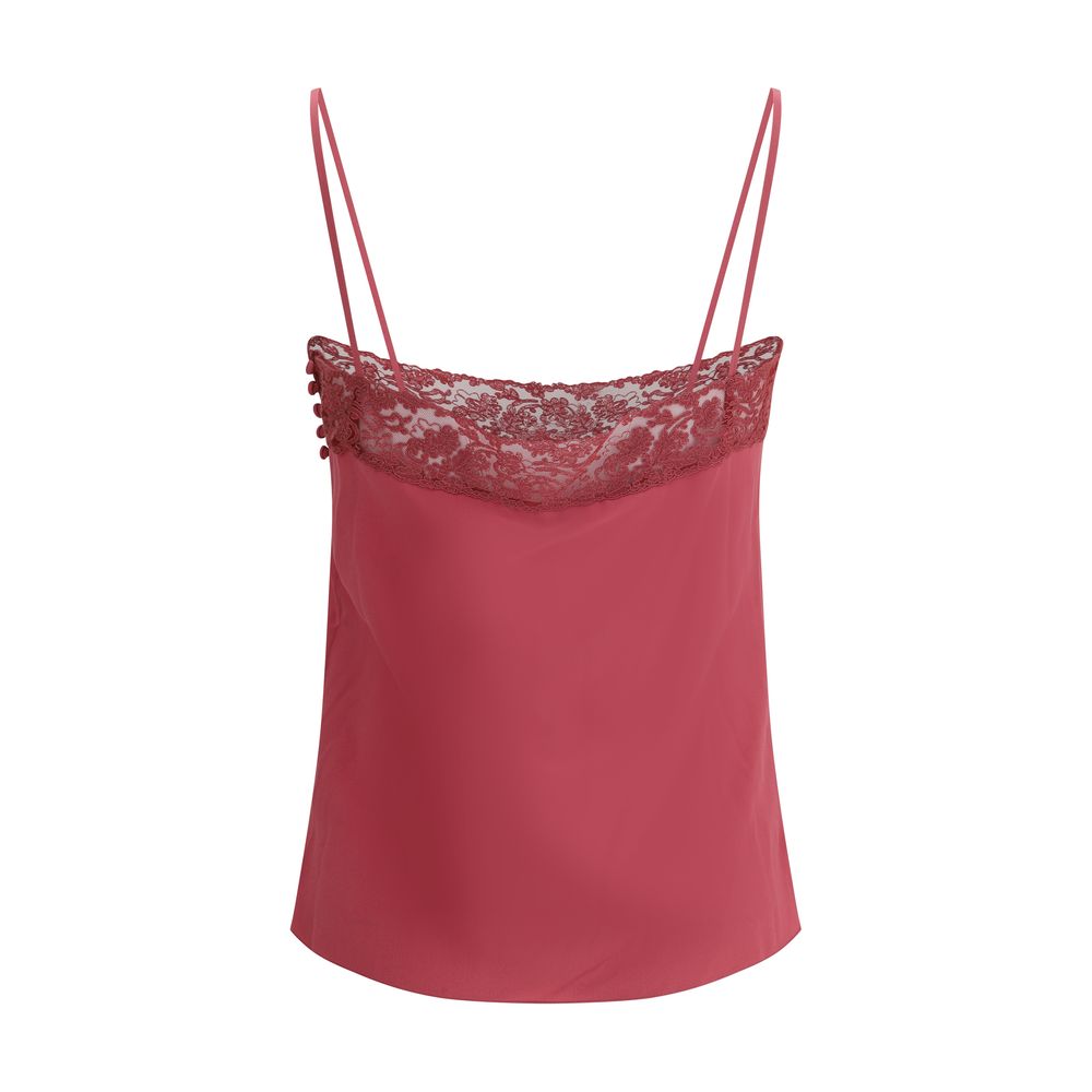 crêpe de chine and lace Top