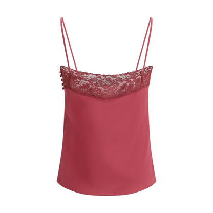 crêpe de chine and lace Top