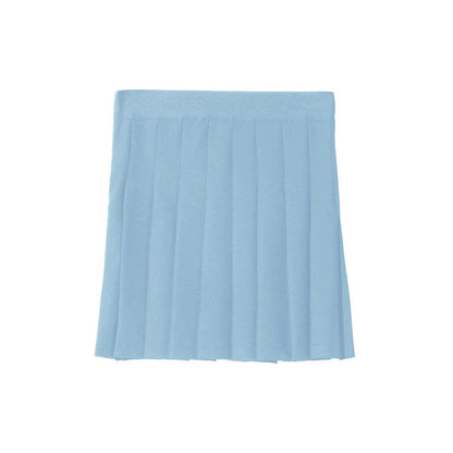 Blue Polyester Skirt