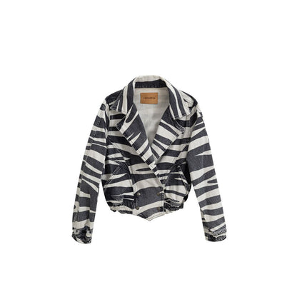 Black And White Cotton Blazer